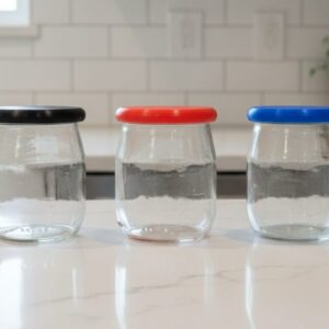 6-Pack Reusable Lids for Petit Pot French Dessert 3.5 oz. Glass Jars | Storage Up-cycling